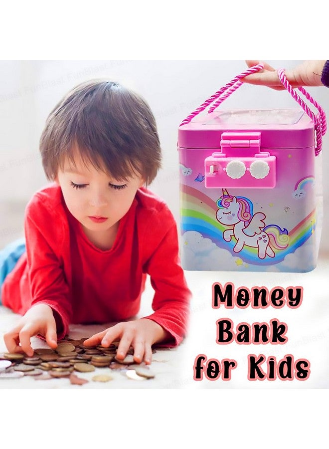 FunBlast Piggy Bank - Unicorn Coin Box for Kids, Money Bank for Kids, Piggy Bank for Kids, Money Box for Kids, Coin Box with Password, Unicorn gifts for girls, Best Return gifts for kids (Unicorn) - Image 5