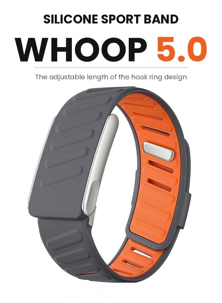 ZERO LIFESTYLE Silicone Sport Band Compatible with Whoop 5.0 Band Strap for Men and Women, Breathable and Waterproof Silicone Wristband Compatible with whoop mg band, Replacement Wrist bands Straps for Whoop 5.0 - Image 2