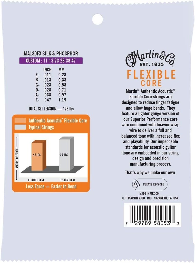 Martin MA130FX Strings SP Flexible Core - Silk & Phosphor Custom (11-47) - Image 2