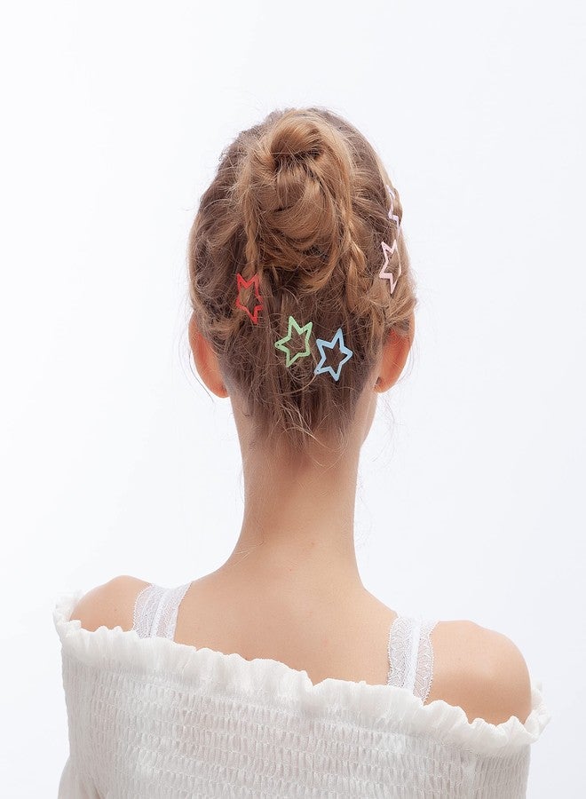 ECADY 100-Piece Metal Snap Hair Clips for Girls, Toddlers, and Kids - Perfect for Fine Hair, Thick Hair, and More - Featuring Fun Star Designs - Image 4