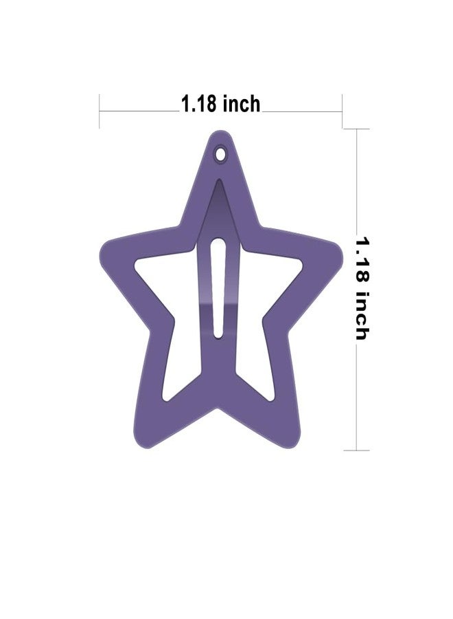 ECADY 100-Piece Metal Snap Hair Clips for Girls, Toddlers, and Kids - Perfect for Fine Hair, Thick Hair, and More - Featuring Fun Star Designs - Image 2