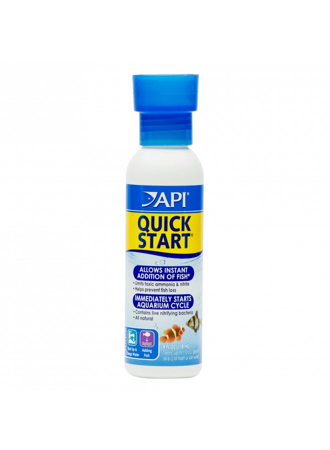 API QUICK START Freshwater and Saltwater Aquarium Nitrifying Bacteria 4-Ounce Bottle - Image 1