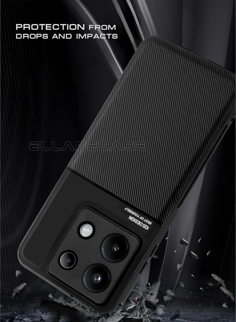 ELLAGECASE Premium Ultra-Thin Case for Xiaomi Redmi Note 13 Pro 5G / Xiaomi Poco X6 5G, Hidden Metal Plate, Slim Design, Easy to Hold, and Enhanced Camera Protection - Image 2