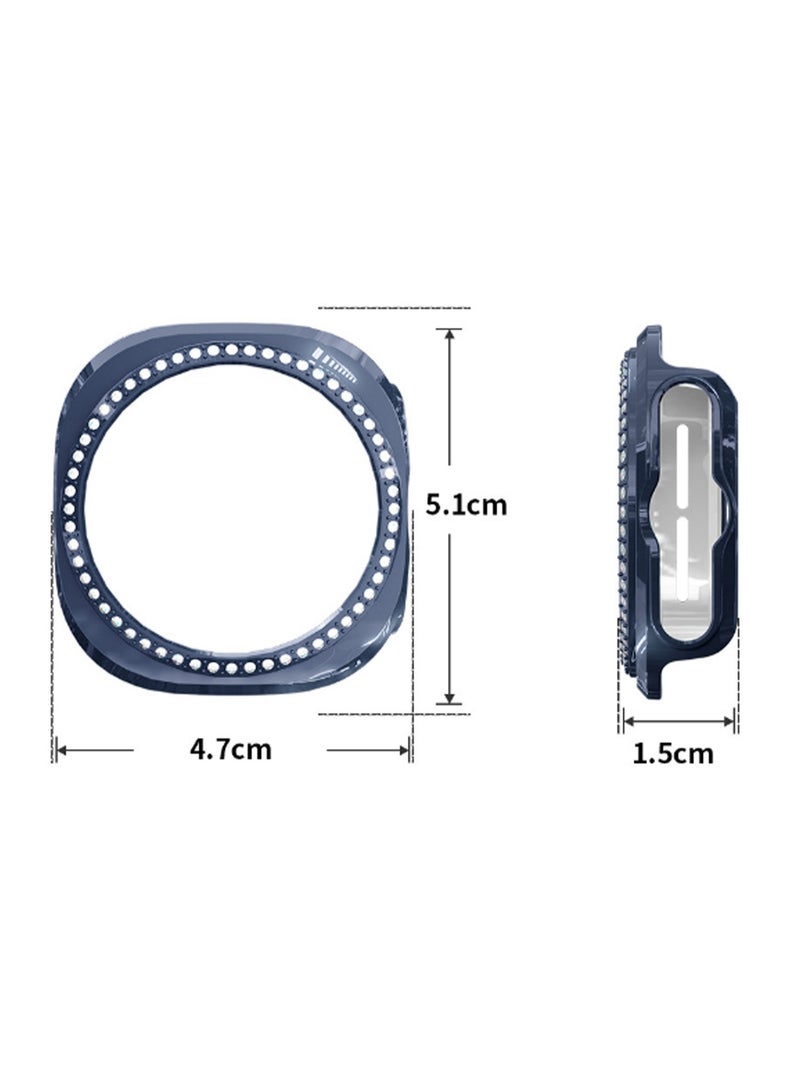 Silver Pc With Diamond For Samsung Galaxy Watch 7 Ultra (47mm) Hollow Protective Cover, Waterproof And Drop-Proof - Image 2