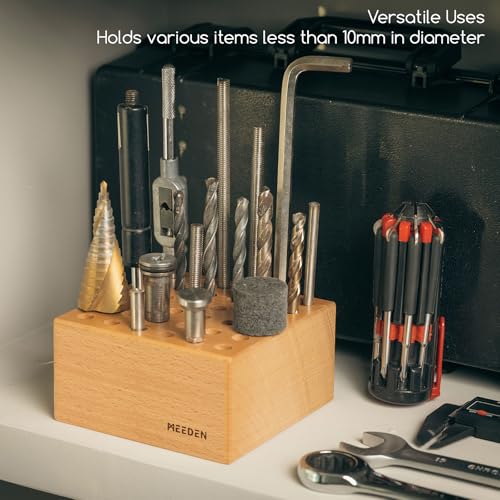 MEEDEN Beechwood Pencil and Brush Holder: 36 Holes Paint Brush Storage Organizer & Holder Rack - Wooden Block Pencil Holder for Paintbrushes, Pens and Art Tools - Paint Brush Holder Display Stand - Image 5