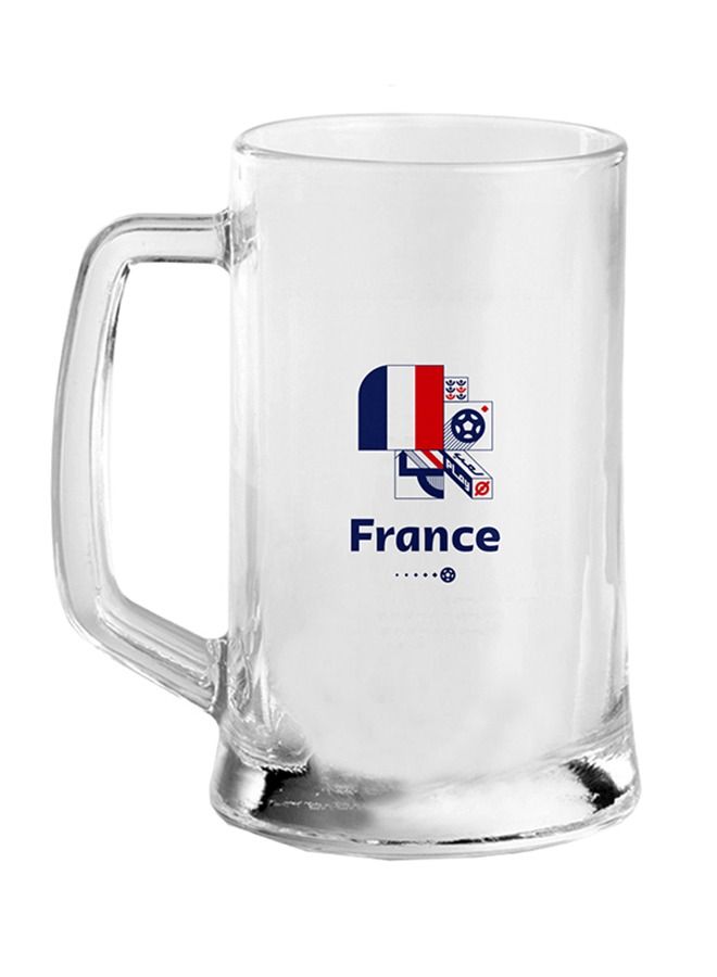 FIFA World Cup 2022 Printed Beer Glass 250ml France - Image 1