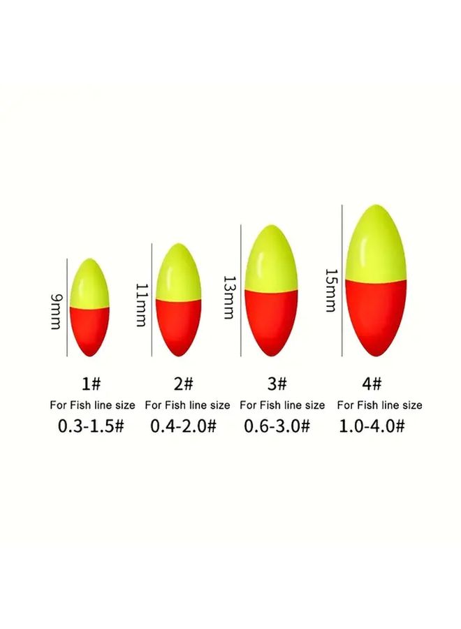 5 Sets 2 Inch EVA Fishing Floats Red Yellow Green Glow In The Dark Bobbers - Image 2