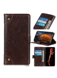 HuHa Case Cover For Xiaomi Poco M3 Pro 4G / Poco M3 Pro 5G / Redmi Note 10 5G Copper Buckle Nappa Texture Horizontal Flip Leather Case with Holder & Card Slots & Wallet Coffee 