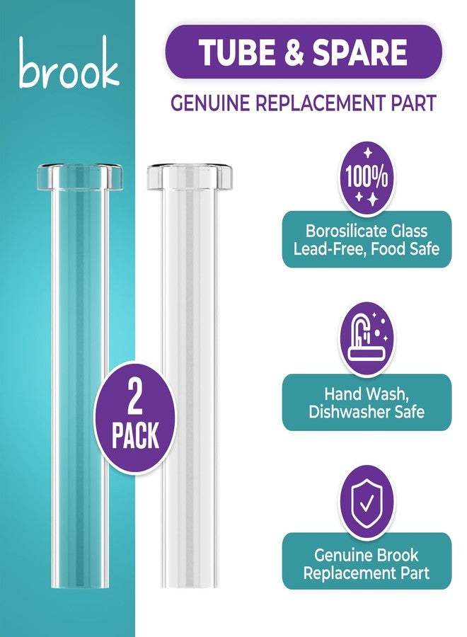 BROOK Tubes Replacement Part - 2 Glass Replacement Tube Spare Parts for The Brook All-Glass Cat Fountain (x2) - Image 2