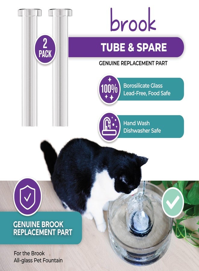 BROOK Tubes Replacement Part - 2 Glass Replacement Tube Spare Parts for The Brook All-Glass Cat Fountain (x2) - Image 3