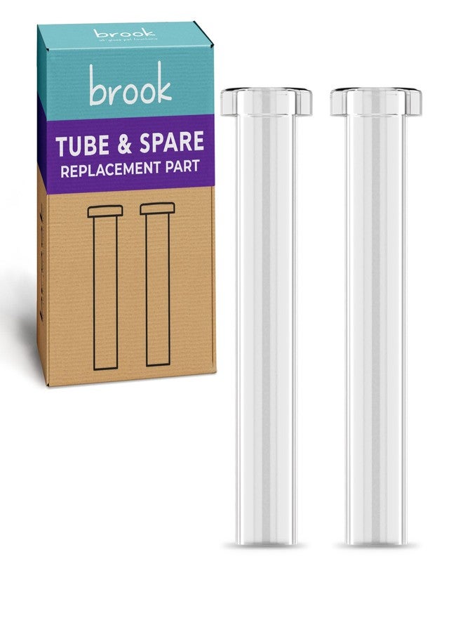 BROOK Tubes Replacement Part - 2 Glass Replacement Tube Spare Parts for The Brook All-Glass Cat Fountain (x2) - Image 1