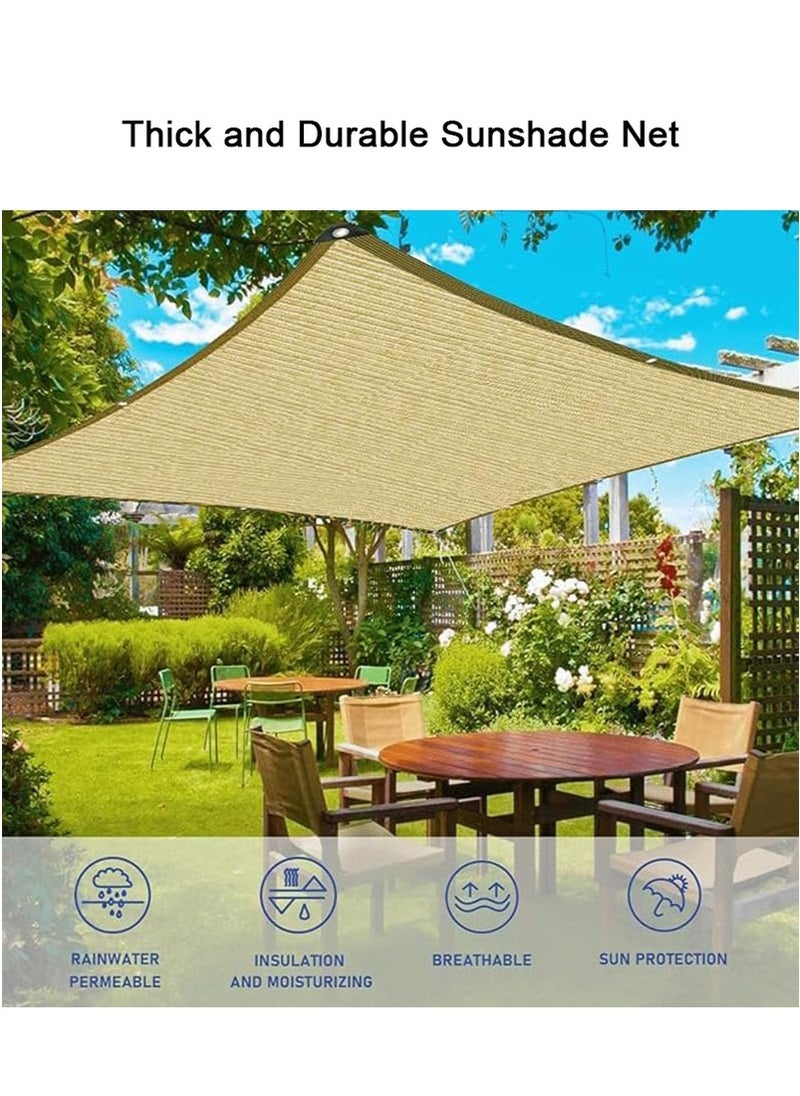 TAPIT 6mx6m Sun Shade Sail for Outdoor, Sunblock Net for Swimming Pool, Sun Shade Net, Resistant Mesh Shade Cloth for Greenhouse, Plant, Backyard Patio Sunshade  - Image 2