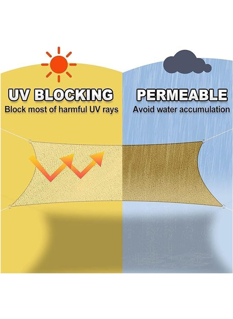 TAPIT ﻿ 6m×6m Water-Permeable Outdoor Sunshade Net | Sun Shade Canopy for Patio, Balcony, Swimming Pool and Car Park | Sun Sail for Camping Picnic Party | Plant & Flower Sun Protection Shading Mesh - Image 3