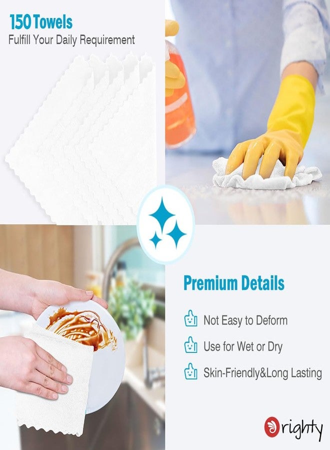 Orighty Shop Towels Bulk, 150 Pack Shop Rags Reusable, Microfiber Cleaning Rags for Cars, Multi-Purpose Cleaning Cloths for Automotive, Mechanic, Kitchen, Lint Free Towels 11.5’’ x 11.5’’, White - Image 5