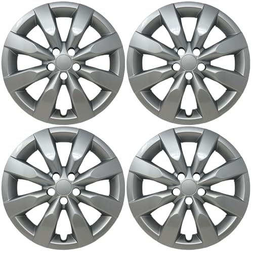 HubStar Replacement for Toyota Corolla 2014-2025 Hubcap, Premium Quality Sturdy 16-inch Silver Wheel Cover (4 Pieces) - Image 1