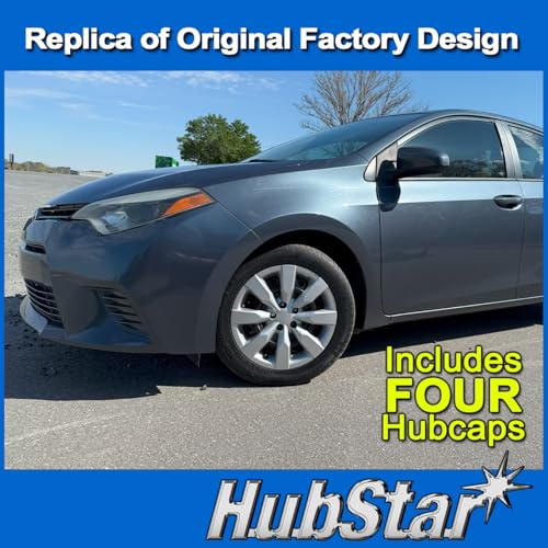 HubStar Replacement for Toyota Corolla 2014-2025 Hubcap, Premium Quality Sturdy 16-inch Silver Wheel Cover (4 Pieces) - Image 2