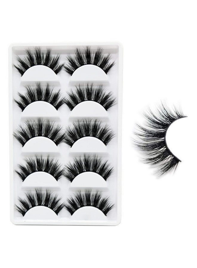 Veleasha Lashes 5D Faux Mink Lashes 100% Handmade Luxurious Fake Eyelashes Lightweight Fluffy False Eyelashes 5 Pairs Pack (Dubai) - Image 2
