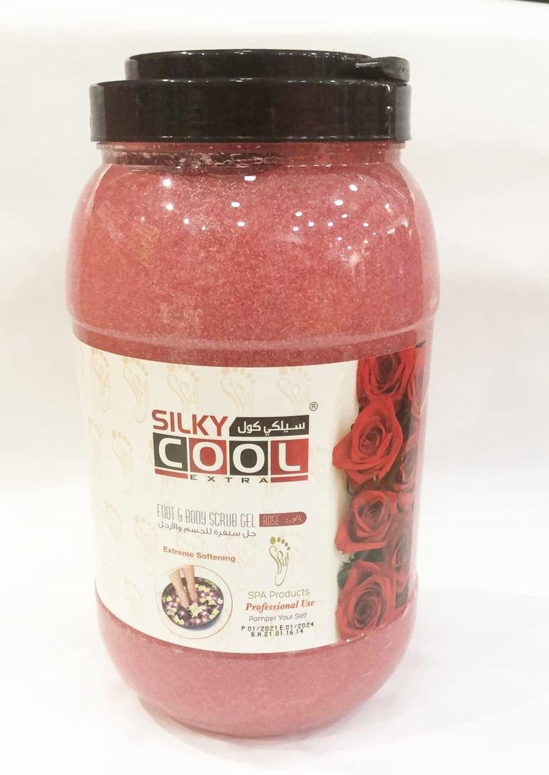 Silky Cool Feet and Body Gel Scrub 4 LTR - Rose