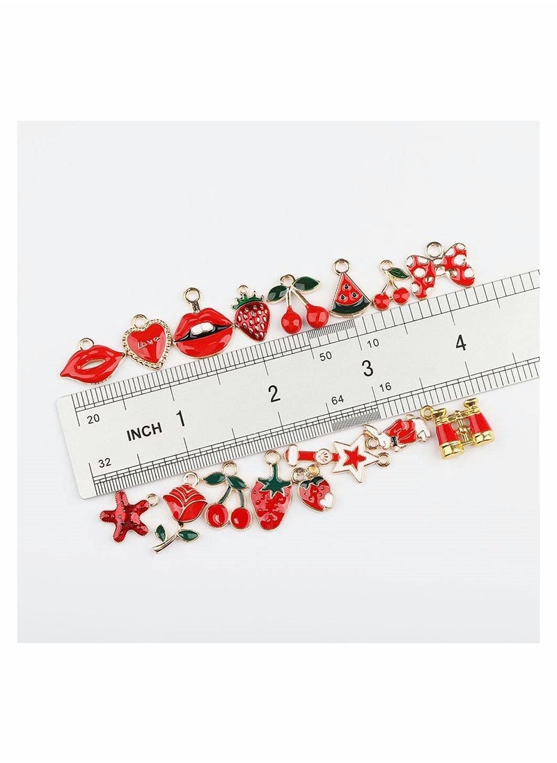 SYOSI - Mixed Charms Pendants, 31Pcs Charms for Jewellery Making, Charm Pendants Set, Gold enamel charm DIY Enamel Charms for Charms Making Necklaces Bracelets Earrings Keyrings Jewelry Making - Image 1