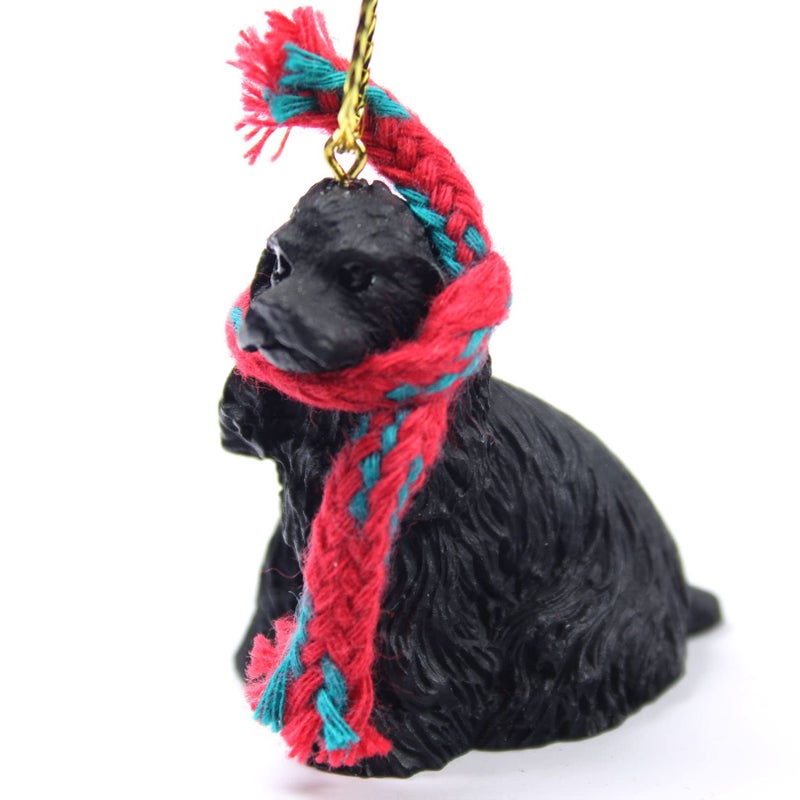 Conversation Concept Cocker Spaniel Tiny Miniature One Christmas Ornament Black - Delightful! - Image 1