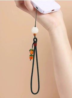 Generic 1pc Phone Wrist Strap, Jade Lotus Flower Phone Lanyard, Zen Bodhi Hand Wrist Strap Hanging Lucky Charm for Car Phone Bag(green)  - Image 3