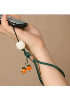 Generic 1pc Phone Wrist Strap, Jade Lotus Flower Phone Lanyard, Zen Bodhi Hand Wrist Strap Hanging Lucky Charm for Car Phone Bag(green)  - Image 1