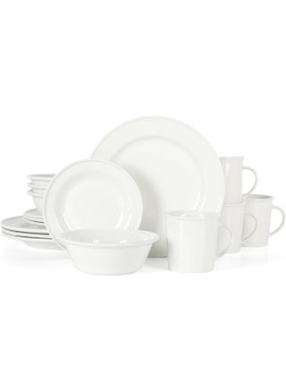Martha Stewart Cliffield High Fired 16Piece Porcelain Chip and Scratch Resistant Plates Bowls and Mugs Dinnerware Set Service for 4  White - pzsku/Z0D612A09EBEC98CA0301Z/45/1750060936/d29664f8-7306-44d6-a303-38c61ed9188d