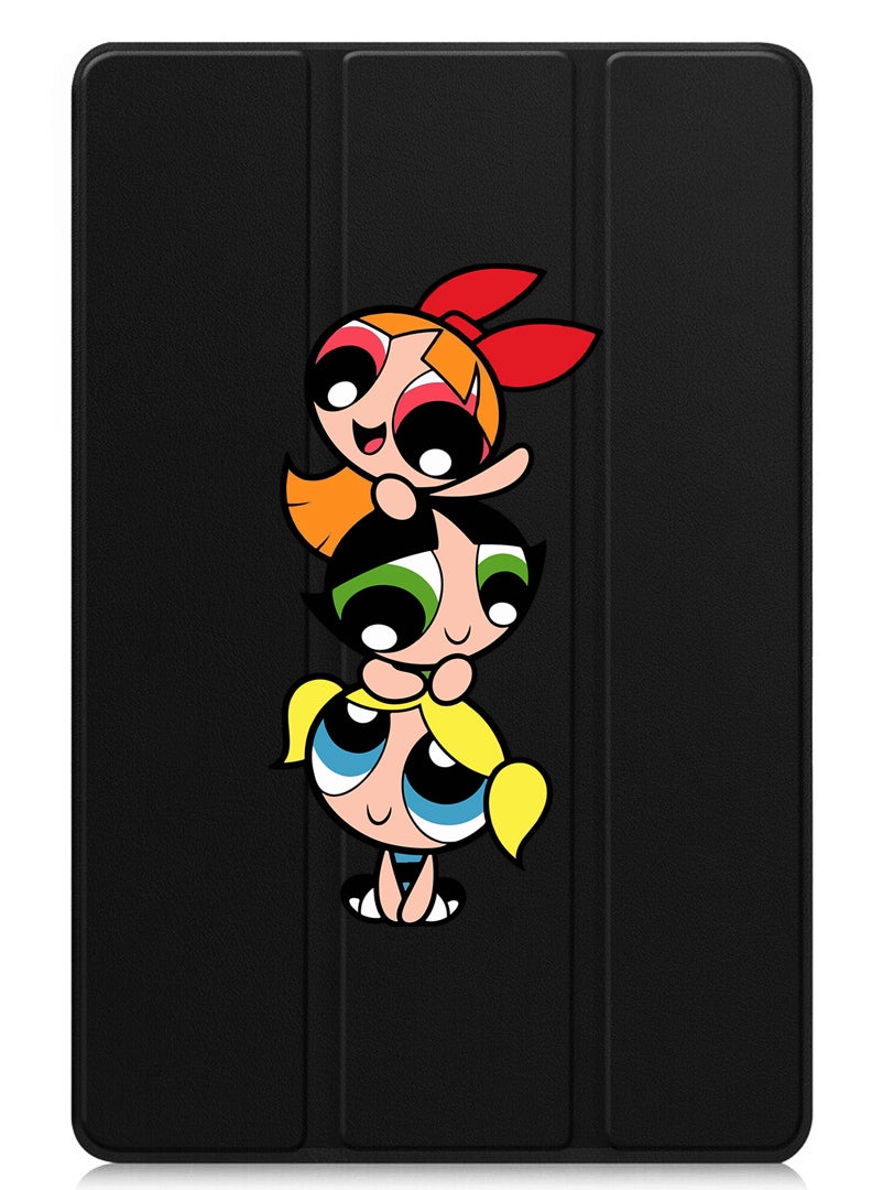 Theodor Protective Flip Case For Apple iPad Air 13 (2024) With Trifold Stand Auto Wake Sleep Shockproof Cover Powerpuff - Image 1