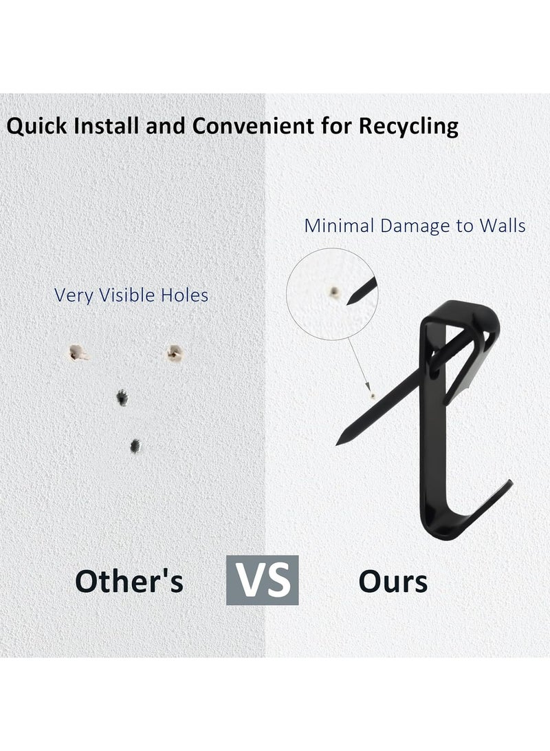 Oasisgalore 100-Piece Picture Hanging Kit - 30lb/50lb Hooks, 2 Sizes, Black, for Drywall & Wood - Image 2