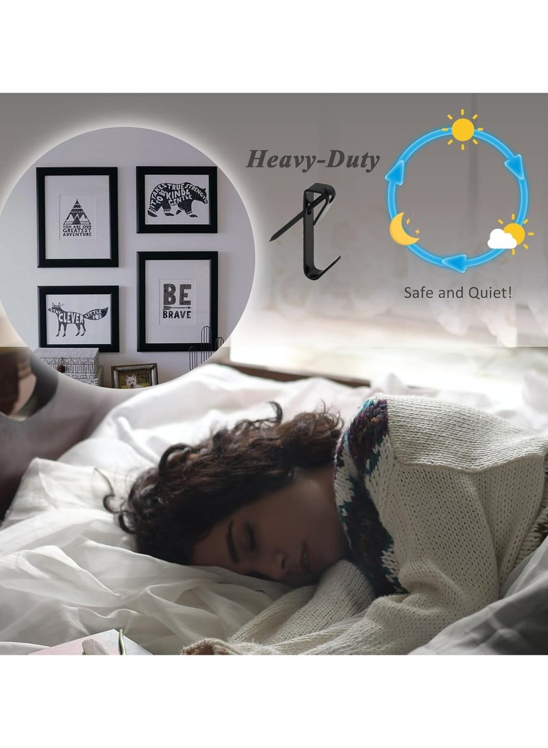 Oasisgalore 100-Piece Picture Hanging Kit - 30lb/50lb Hooks, 2 Sizes, Black, for Drywall & Wood - Image 5