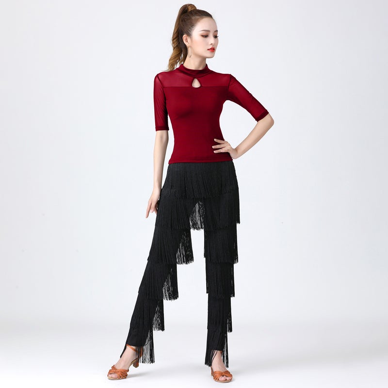 Latin Dance Pants, Tassel Dance Pants, Dense Tassel Pants, Bullfighting Dance Pants, Dance Pants, Latin Dance Bottoms - Image 4