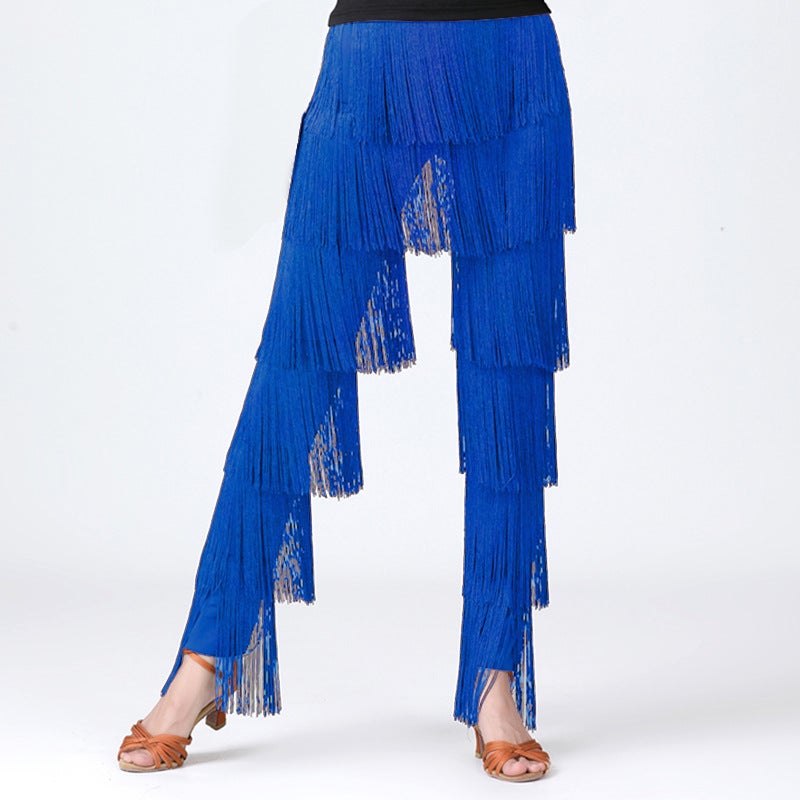 Latin Dance Pants, Tassel Dance Pants, Dense Tassel Pants, Bullfighting Dance Pants, Dance Pants, Latin Dance Bottoms - Image 1
