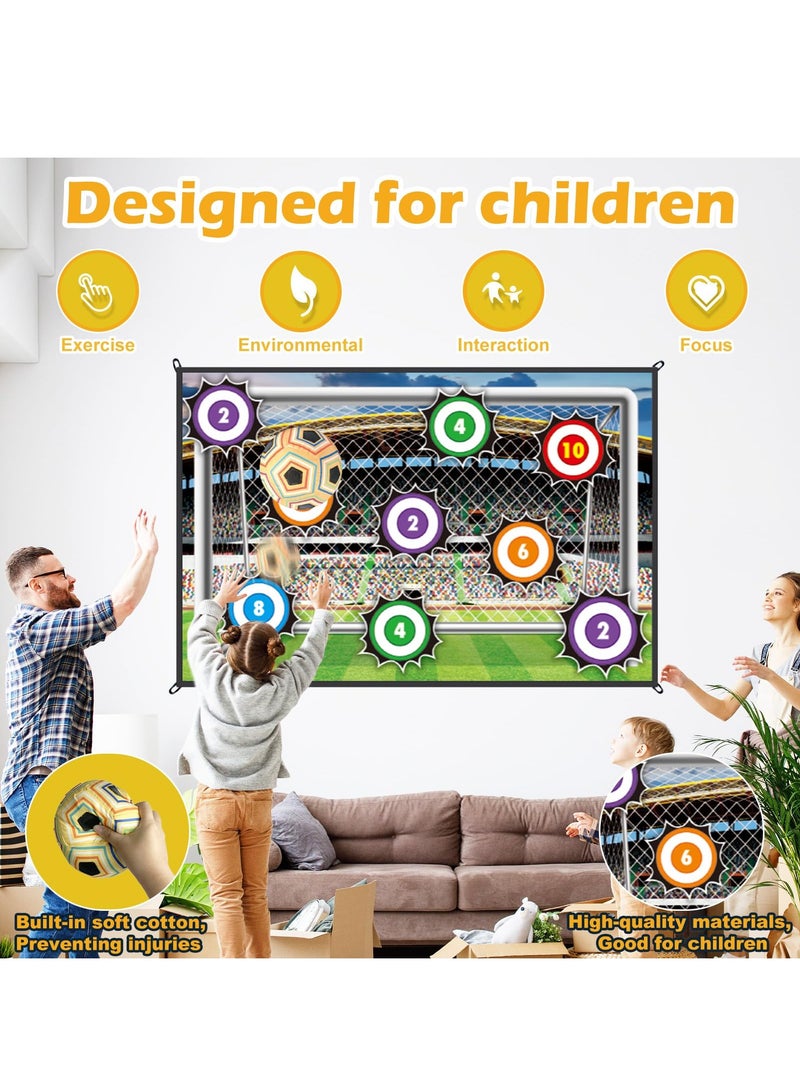 XiuWoo Soccer Ball Game Set for Kids, Soccer Practice Equipment for Toddlers, Soccer Toys with 2 Football, 1 Flannel Target, Soccer Ball Game Indoor Outdoor Backyard for Kids Birthday  - Image 2