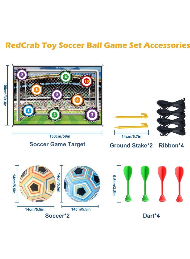 XiuWoo Soccer Ball Game Set for Kids, Soccer Practice Equipment for Toddlers, Soccer Toys with 2 Football, 1 Flannel Target, Soccer Ball Game Indoor Outdoor Backyard for Kids Birthday  - Image 5