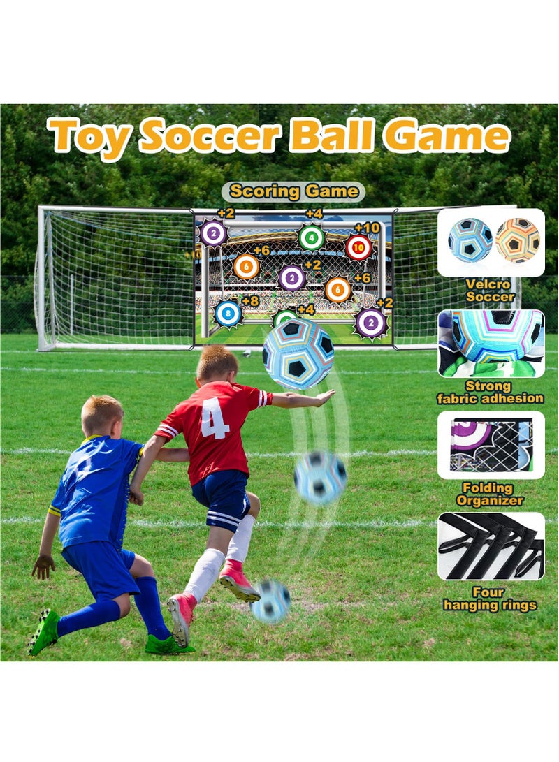 XiuWoo Soccer Ball Game Set for Kids, Soccer Practice Equipment for Toddlers, Soccer Toys with 2 Football, 1 Flannel Target, Soccer Ball Game Indoor Outdoor Backyard for Kids Birthday  - Image 3