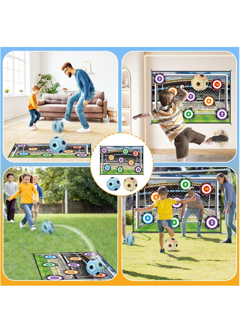 XiuWoo Soccer Ball Game Set for Kids, Soccer Practice Equipment for Toddlers, Soccer Toys with 2 Football, 1 Flannel Target, Soccer Ball Game Indoor Outdoor Backyard for Kids Birthday  - Image 4