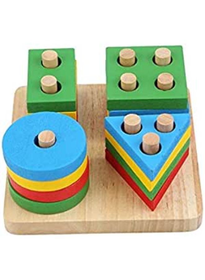 Baby Toys Educational Wooden Geometric Sorting Board Montessori Kids Educational Toys Building Puzzle Child Gift 
