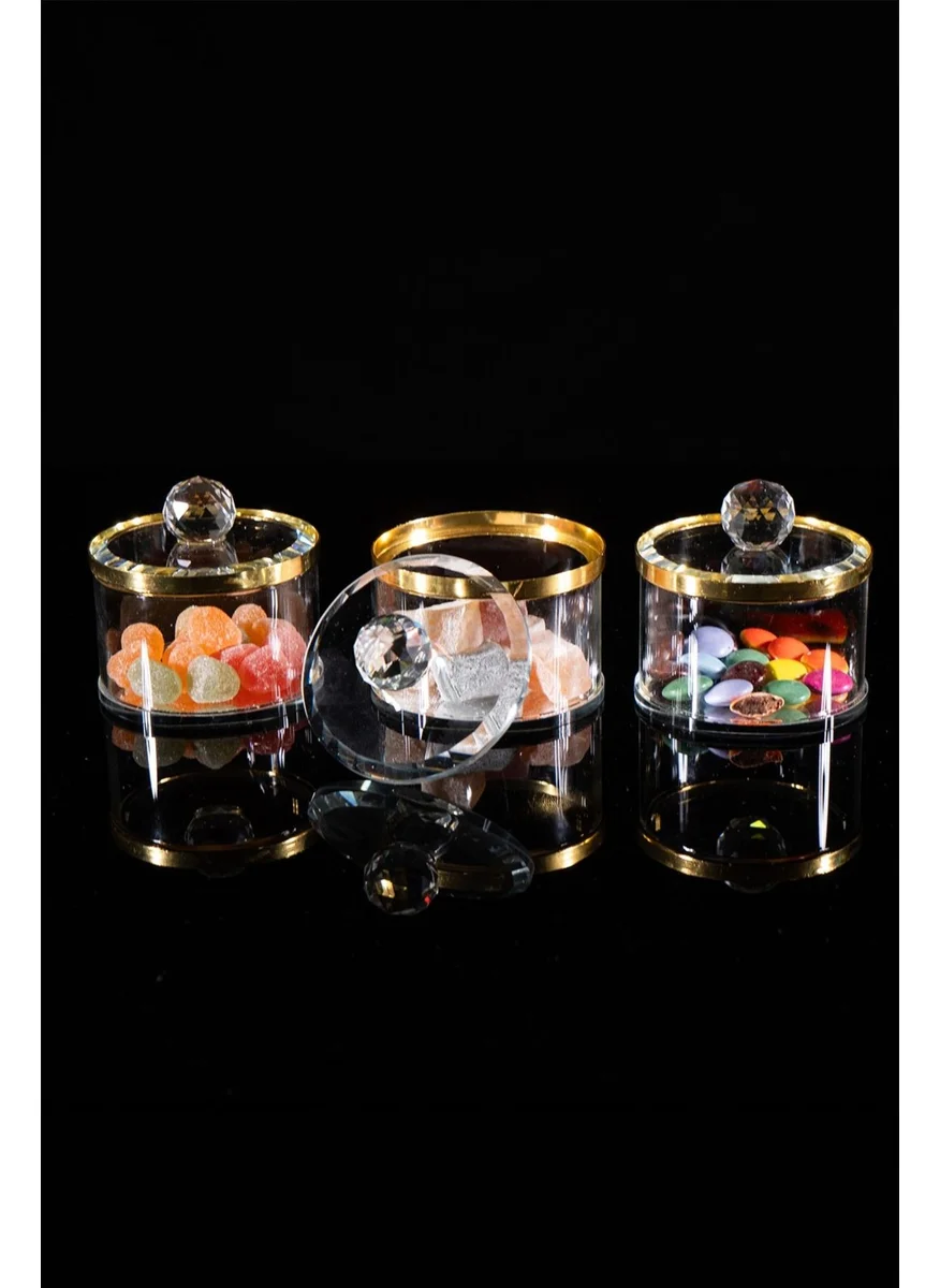 Mj Toys Decorative Handmade Luxury Glass Makeup Jewelry Ring and Jewelry Box Ring Holder Decorative Box 3 Pieces