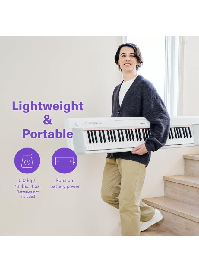 Yamaha NP-35 Piaggero Digital Keyboard with 76 Graded Soft-Touch Sensitive Keys White - Image 3