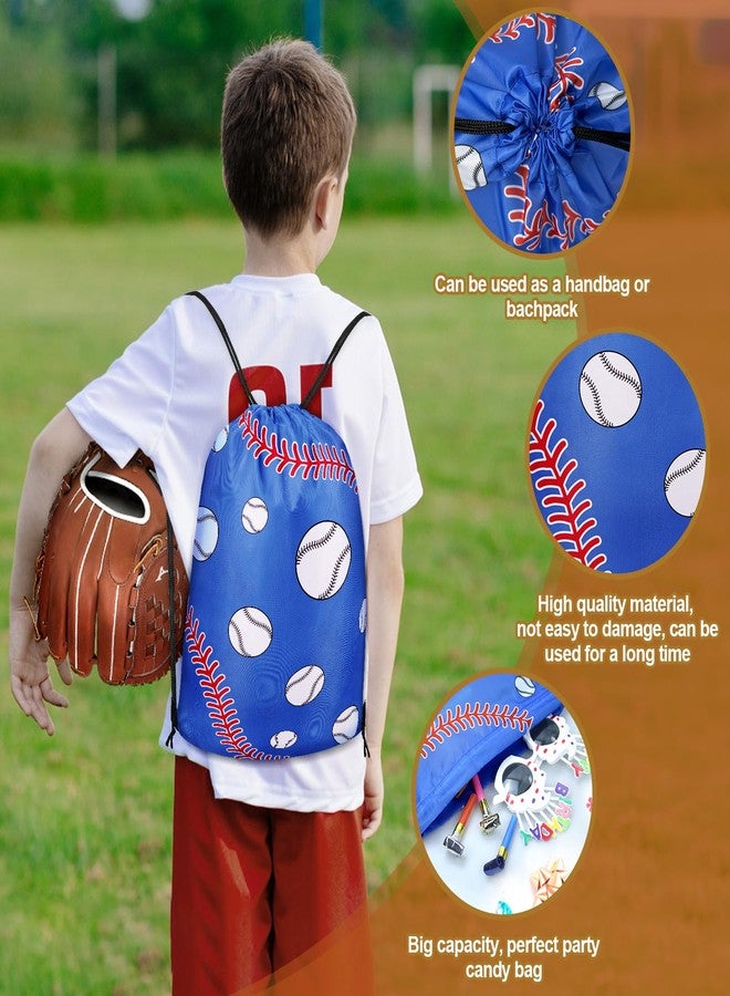 Grneric 18 Pcs Baseball Party Favor Bags Drawstring Bags Bulk Candy Goodie Bag Baseball Themed Presents for Sports Teams - Image 3