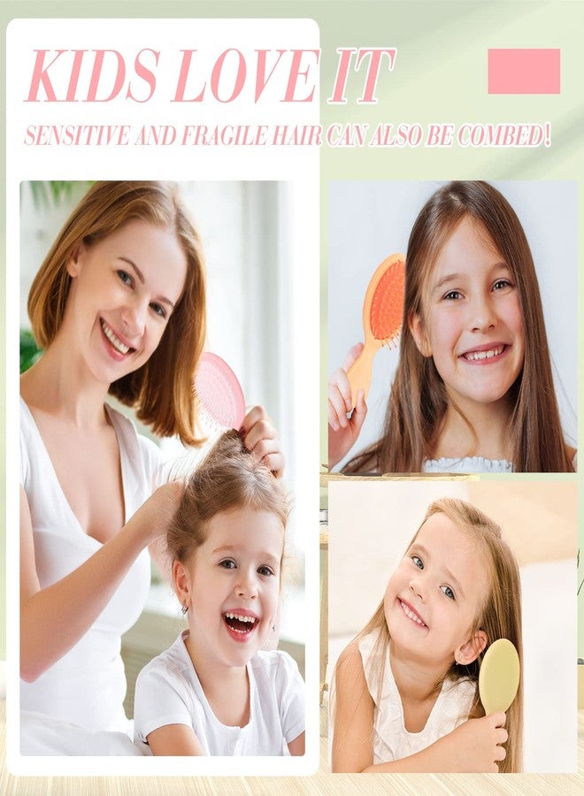 Yoande 24 Pcs Mini Brush Hairbrush for Kids Girls Little Travel Hairbrush Mini Hair Brush Detangling Soft Bristles Hair Brush for Most Hair Types Smoothing with Ease Knots (Fresh Colors) - Image 3