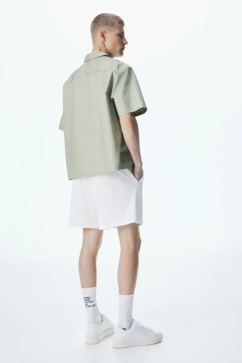 H&M  Loose Fit Short-sleeved utility shirt for Men | Best Price UAE