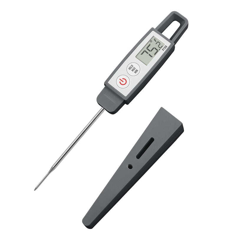 Lavatools PT09C SuperQuick Commercial Grade Digital Thermometer for Cooking Meat Candy Candle Liquid Oil 3 Compact Probe Splash Proof CF Toggle Hold Function  Sesame