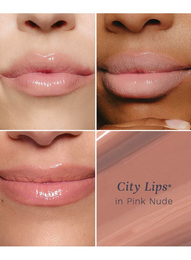 City Beauty City Lips Plumping Lip Gloss Pink Nude - High-Shine Gloss for Fuller, Younger-Looking Lips | Hydrating & Smoothing Lip Treatment Hyaluronic Acid - Image 2