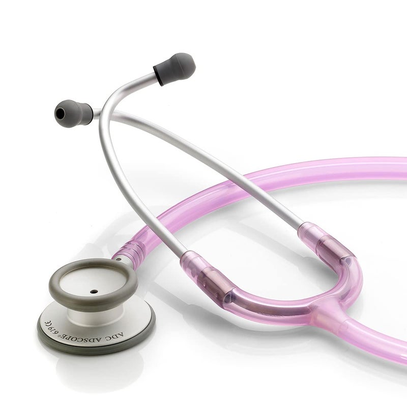 ADC - 619FL Adscope Lite 619 Ultra Lightweight Clinician Stethoscope with Tunable AFD Technology, Rose Quartz - Image 1