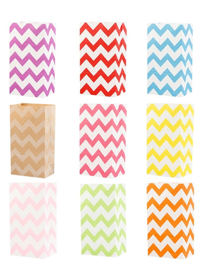 20 Pack Colorful Paper Bag Gift Bag with Thank You Sticker for Kids Party Birthday Sweet Goodie Candy Bakery (With Sealing Stickers) - Image 2