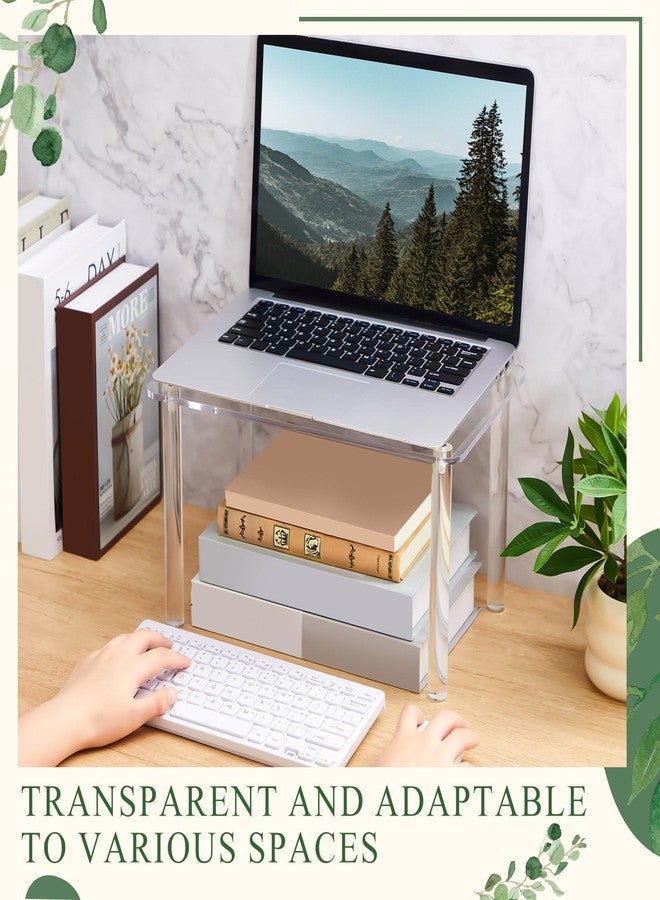 RattanView Extra Large 6mm Thick Acrylic Rectangular 4-leg Display Risers, Acrylic Stand, Clear Shelf Riser Display Stands for Decor Collectibles Figures(1 Pcs,13×8×7in) - Image 5
