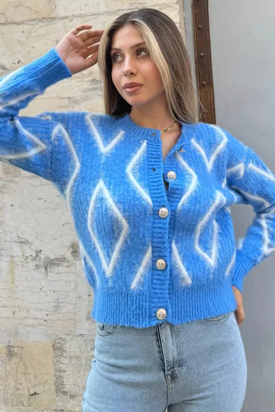Gülseli Rose Patterned Knitwear Cardigan
