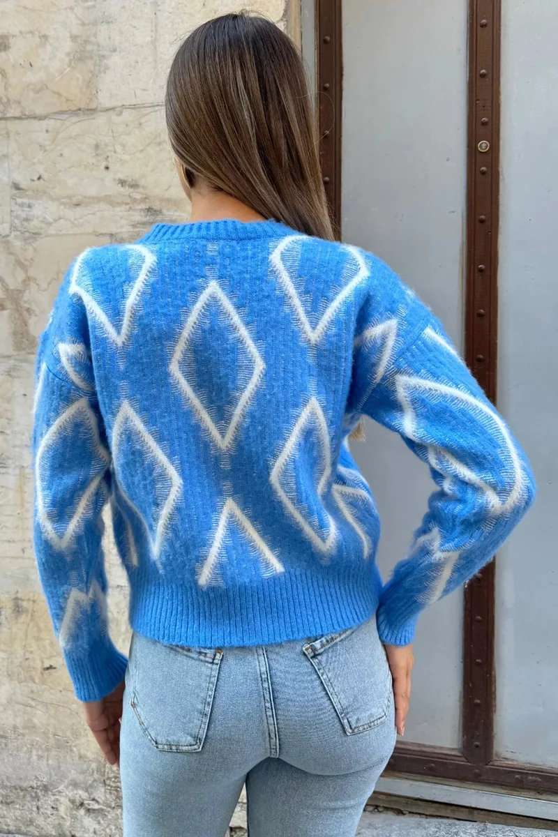 Gülseli Rose Patterned Knitwear Cardigan