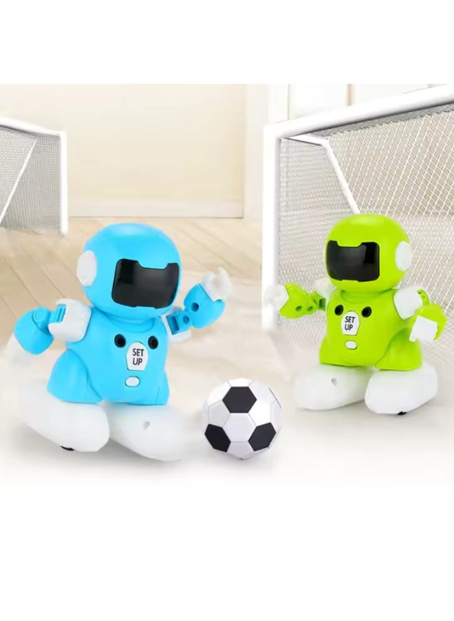 2 Player RC Soccer Robots for Kids – Infrared Remote Control Soccer Robot Toys for Kids with Ball-Kicking Action, Lights and Music for Boys and Girls